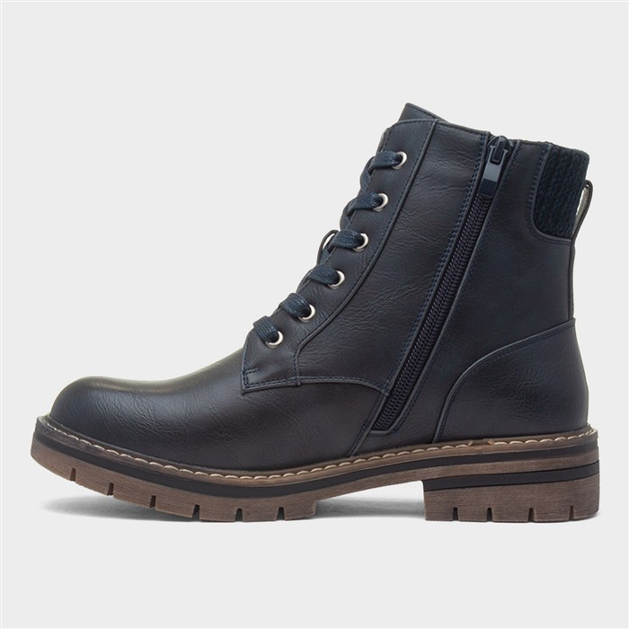 Iceland Womens Navy Ankle Boots