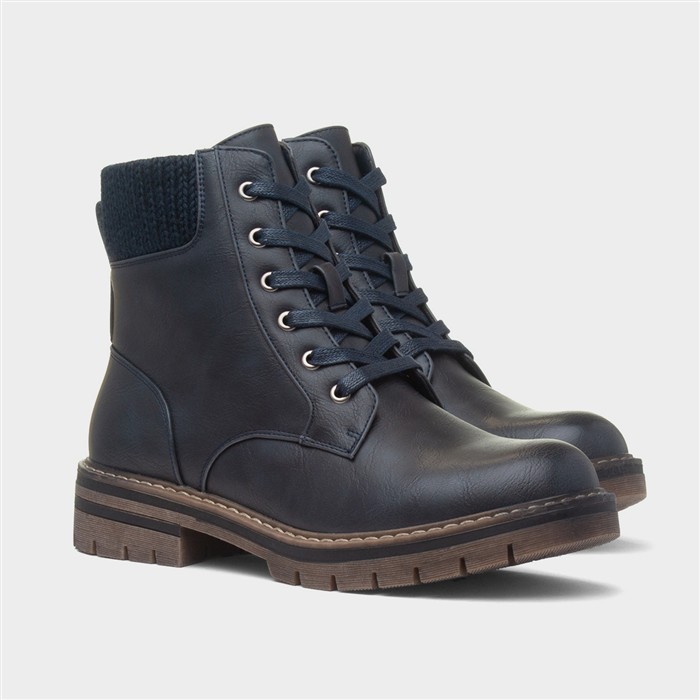 Iceland Womens Navy Ankle Boots