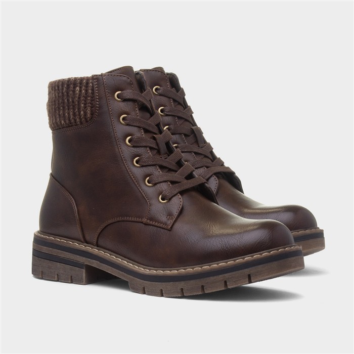 Iceland Womens Brown Ankle Boots