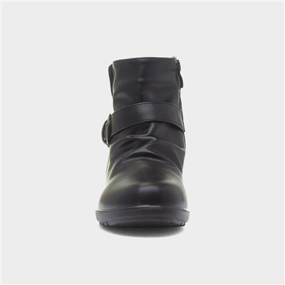 Womens Black Wedge Boots