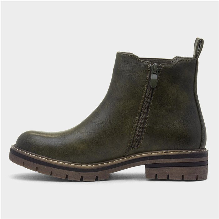 Finland Womens Olive Chelsea Boot