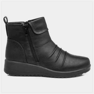 June Womens Black Ankle Boot