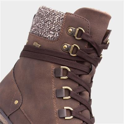 Stacey Womens Brown Heeled Boots