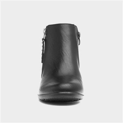 Bridget Womens Black Heeled Boot