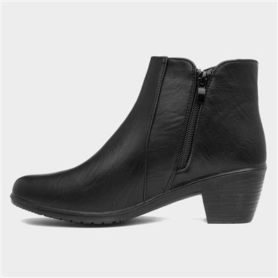 Bridget Womens Black Heeled Boot