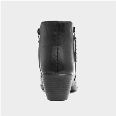 Bridget Womens Black Heeled Boot