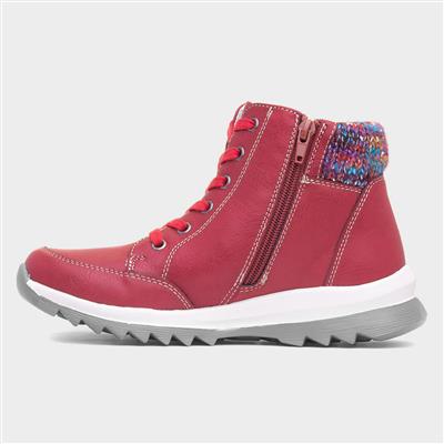 Buttermere Womens Red Ankle Boot