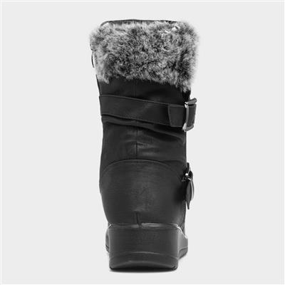 Womens Black Zip Up Boot