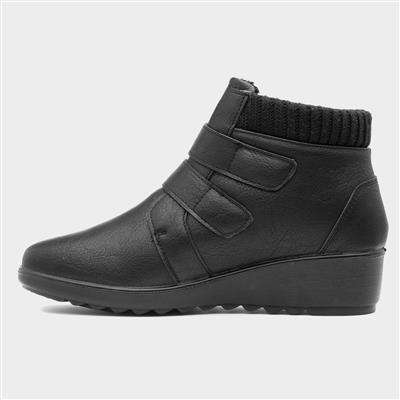 Womens Black Easy Fasten Boot