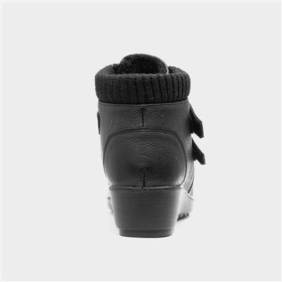 Womens Black Easy Fasten Boot