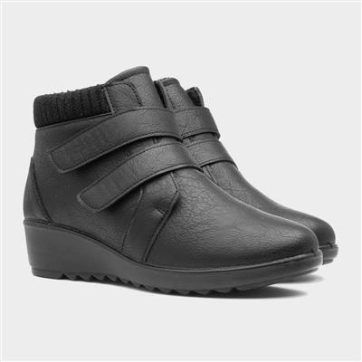 Womens Black Easy Fasten Boot
