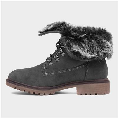 Valerie Womens Grey Ankle Boot