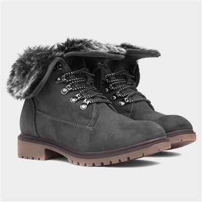 Valerie Womens Grey Ankle Boot