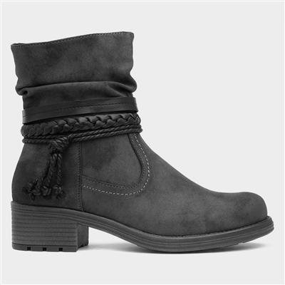 Veronica Womens Black Grey Boot