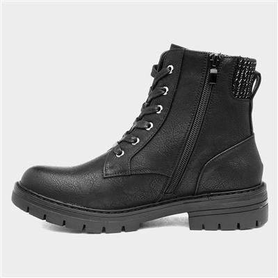 Iceland Womens Black Ankle Boot