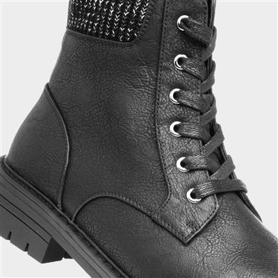 Iceland Womens Black Ankle Boot