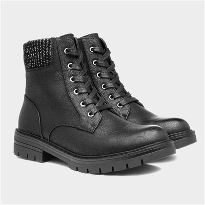 Iceland Womens Black Ankle Boot