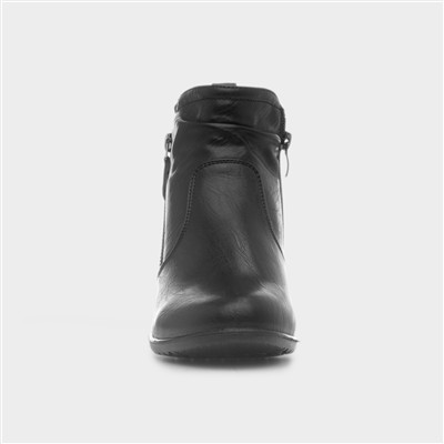 Caroline Womens Black Heeled Boot