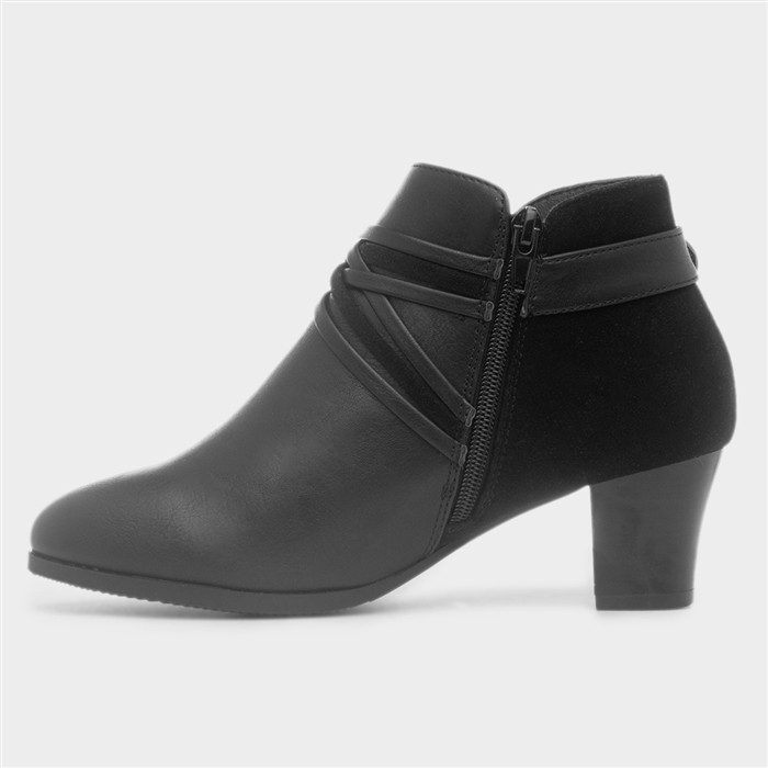 Kayleigh Womens Black Heeled Boot