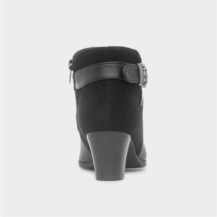 Kayleigh Womens Black Heeled Boot