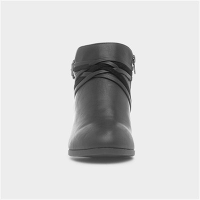 Kayleigh Womens Black Heeled Boot