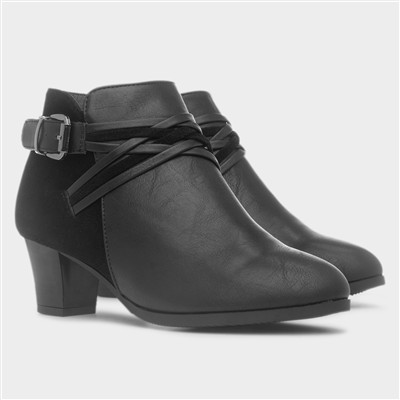 Kayleigh Womens Black Heeled Boot
