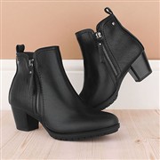 Cushion Walk Molly Womens Black Heeled Ankle Boot (Click For Details)