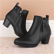 Cushion Walk Molly Womens Black Heeled Ankle Boot (Click For Details)