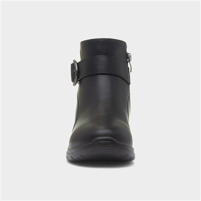 Womens Black Wedge Boot
