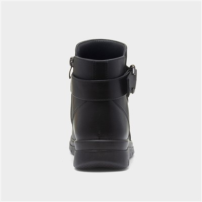 Womens Black Wedge Boot