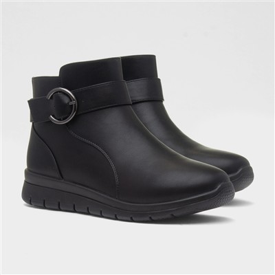 Womens Black Wedge Boot
