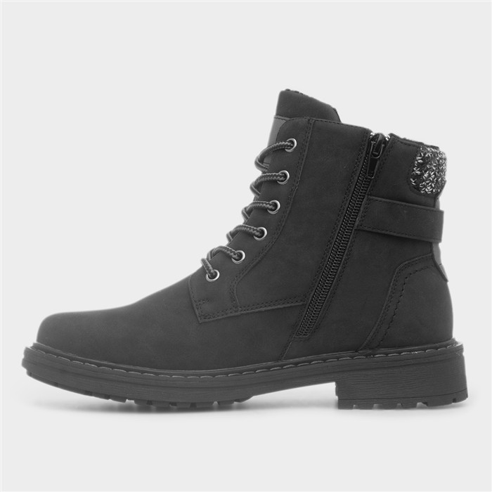 Minnesota Womens Black Ankle Boot
