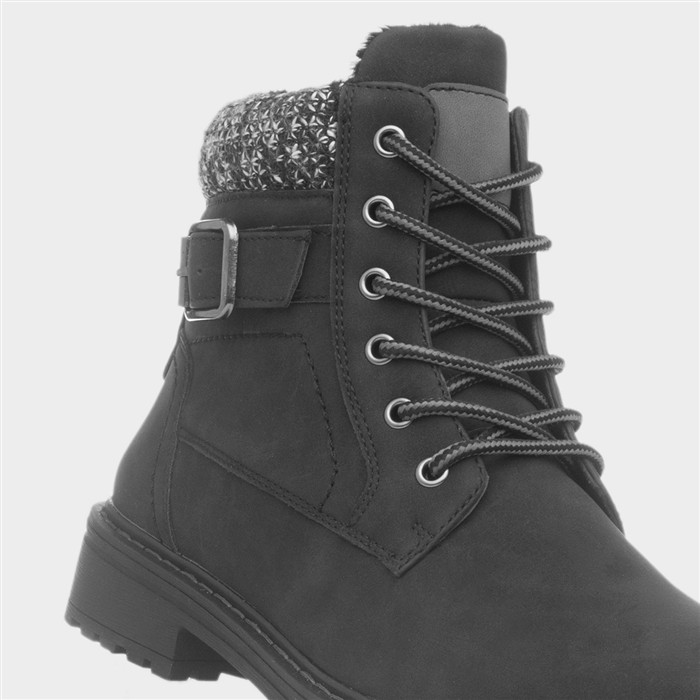 Minnesota Womens Black Ankle Boot