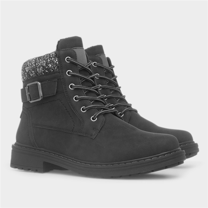 Minnesota Womens Black Ankle Boot