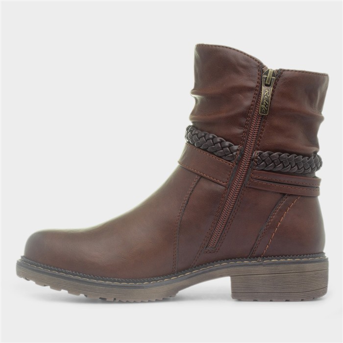 Palencia Womens Brown Ankle Boot
