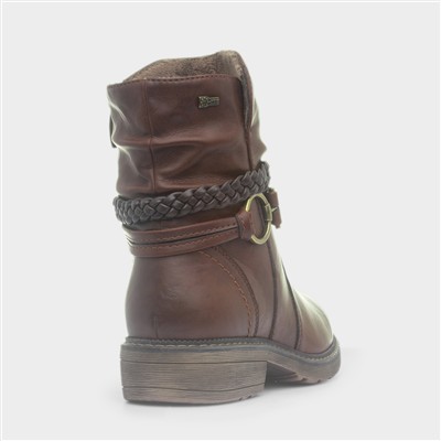 Palencia Womens Brown Ankle Boot