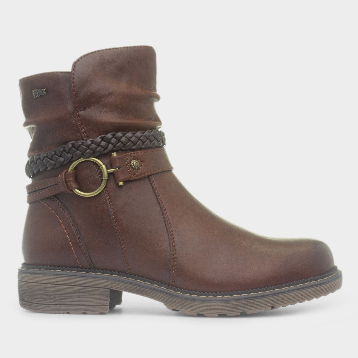 Palencia Womens Brown Ankle Boot