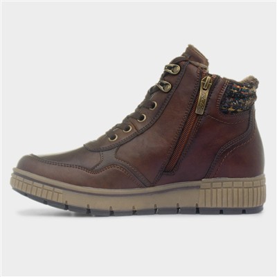 Salamanca Brown Lace Up Ankle Boot