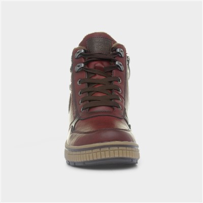 Salamanca Womens Red Lace Up Ankle Boot