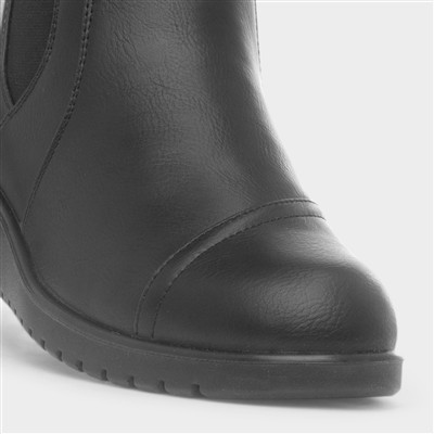 Enid Womens Black Zip Up Ankle Boot