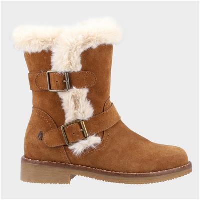 Macie Womens Suede Boot in Tan