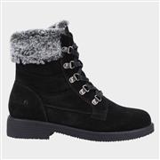 Hush Puppies Florence Womens Suede Boot in Black (Click For Details)