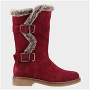 Hush Puppies Megan Womens Suede Boot in Red (Click For Details)