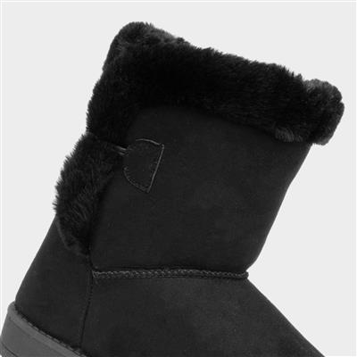 Lilley Womens Black Pull On Boot-186069 | Shoe Zone