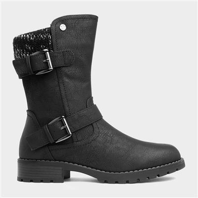 Jemima Womens Black Zip Up Boot