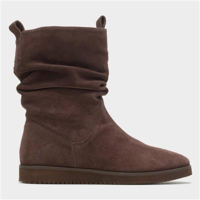Chow Chow Womens Brown Ruched Boot