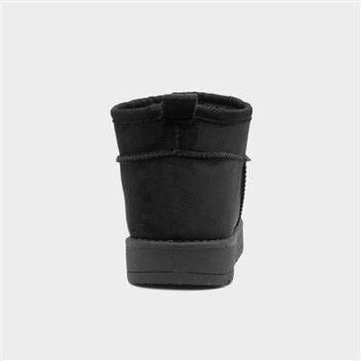 Maddy Womens Black Faux Fur Lined Boot