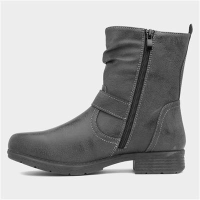 Megan Womens Black Ankle Boot