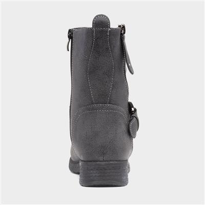 Megan Womens Black Ankle Boot