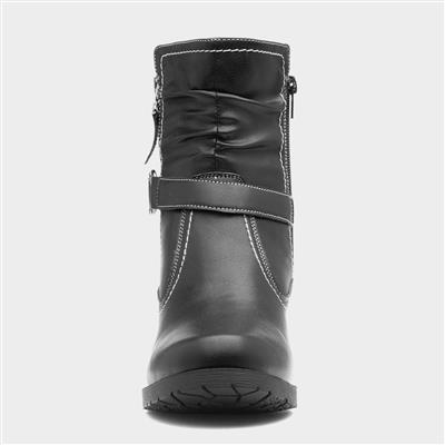 Marie Womens Black Heeled Boot